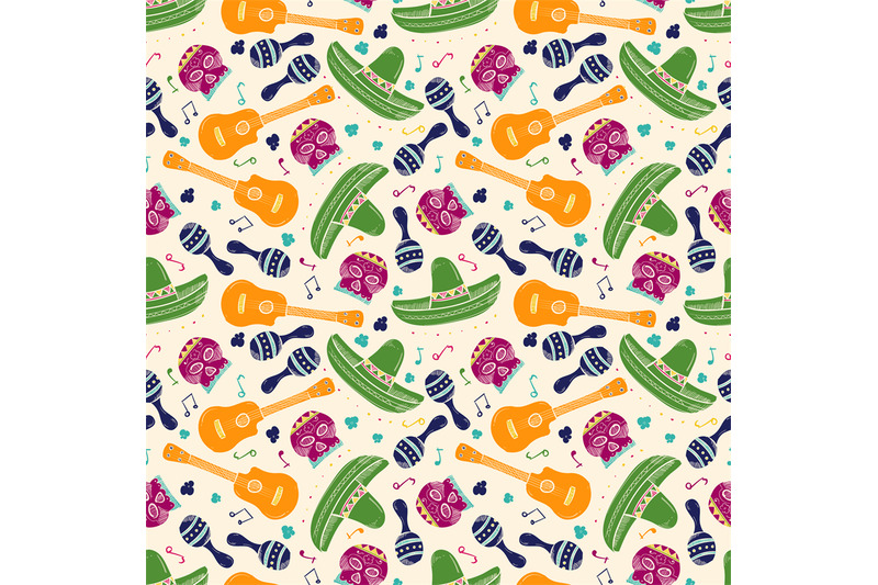 colorful-sketch-mexican-symbols-seamless-pattern