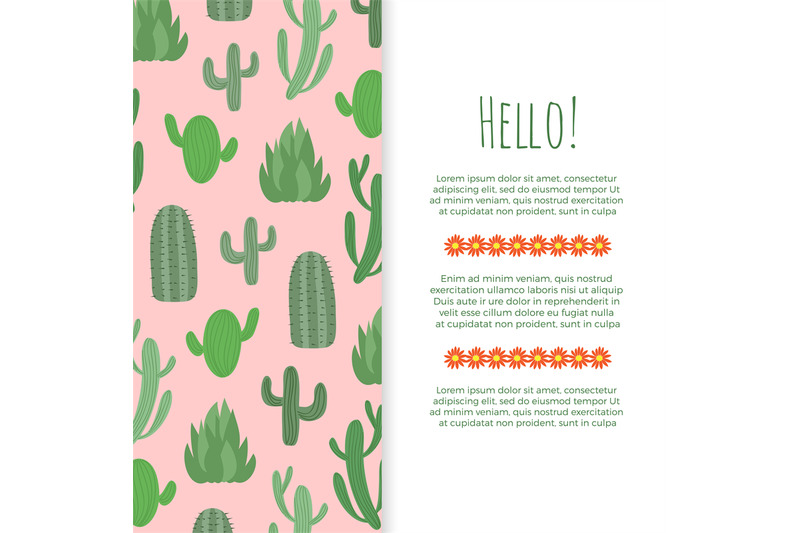 desert-flowers-banner-design-poster-with-cactuses