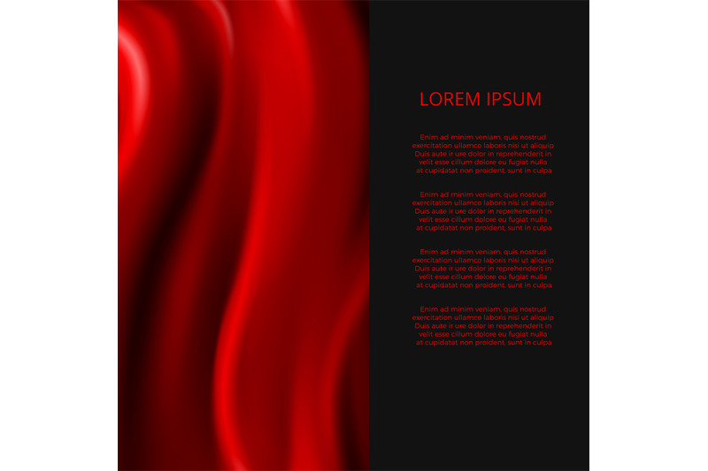 realistic-red-silk-fabric-abstract-banner-design
