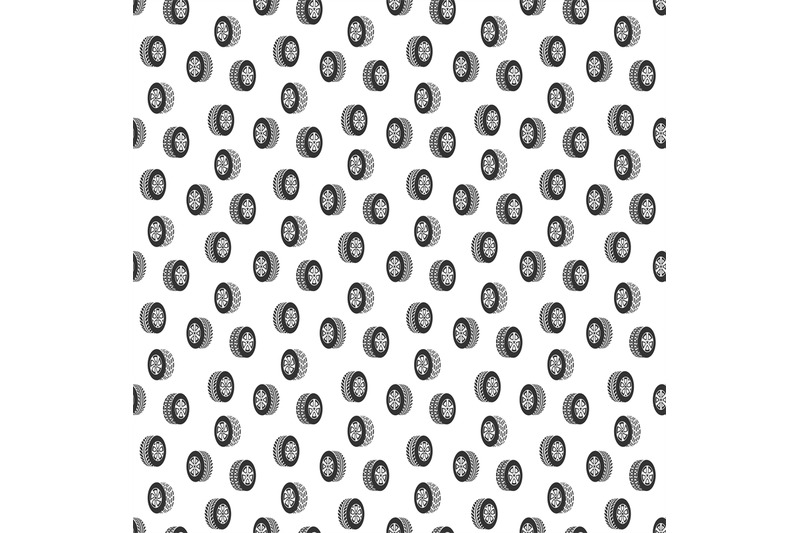 automobile-rubber-tire-car-wheel-seamless-pattern