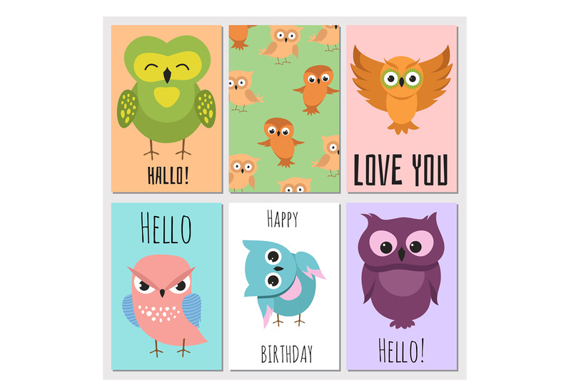 kids-cards-with-cute-cartoon-owl