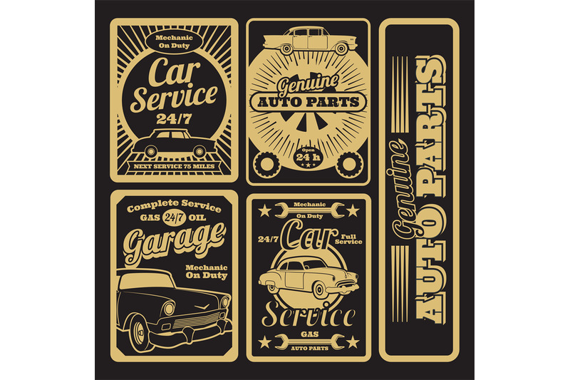 retro-car-service-and-garage-labels-design
