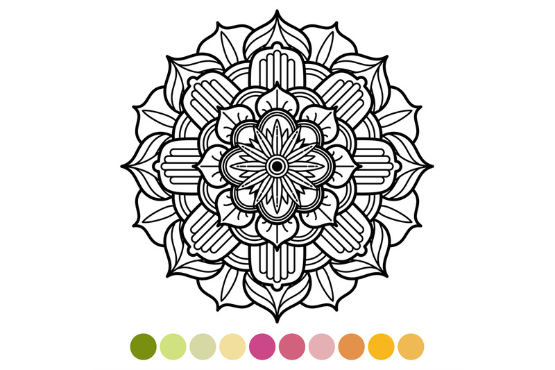 antistress-mandala-coloring-page-with-colors-sample