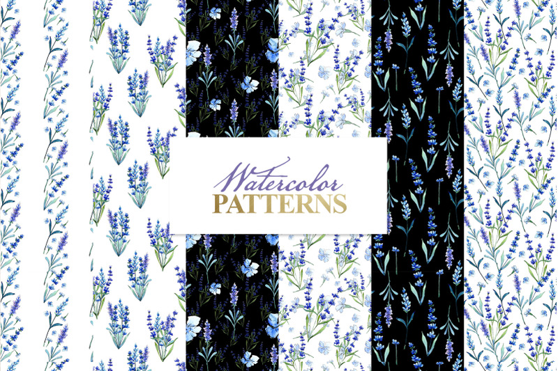 watercolor-lavender-png-jpg-set