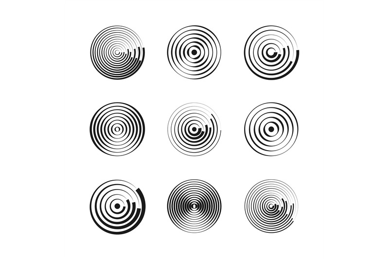 concentric-circles-abstract-geometric-vector-patterns-circular-shapes