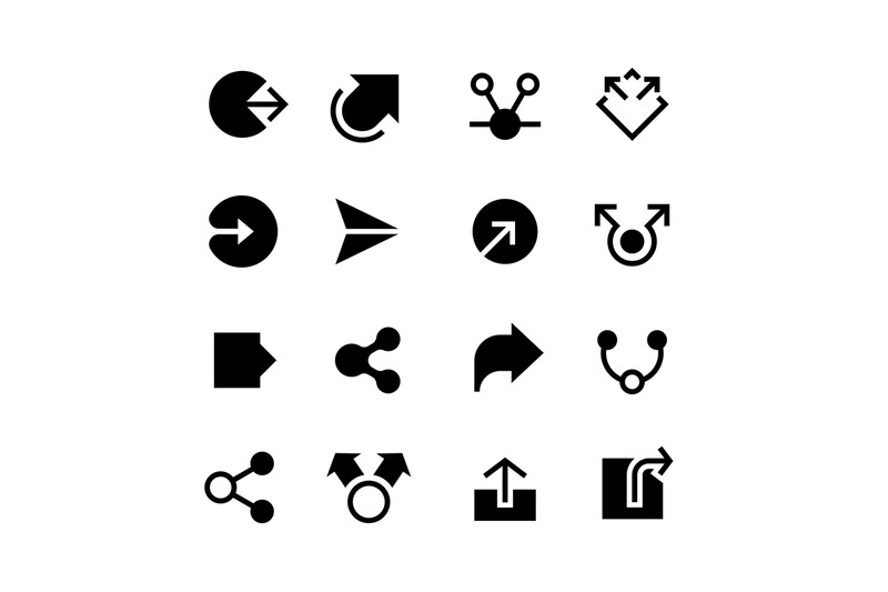 share-icons-internet-network-publishing-link-vector-pictograms