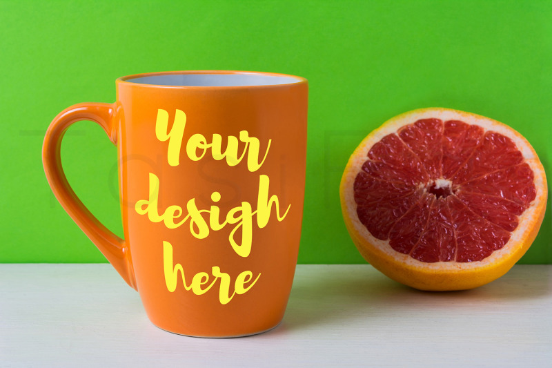 orange-coffee-cappuccino-mug-mockup-with-grapefruit