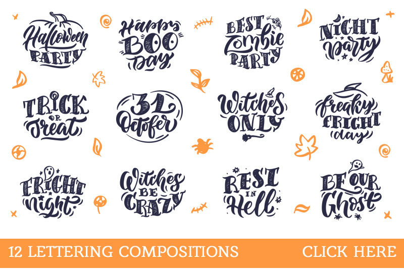 halloween-lettering-set