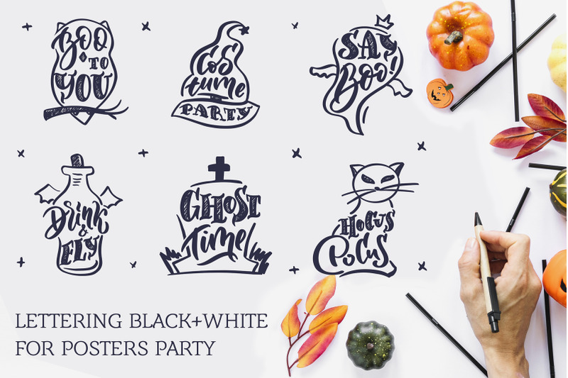 halloween-lettering-set