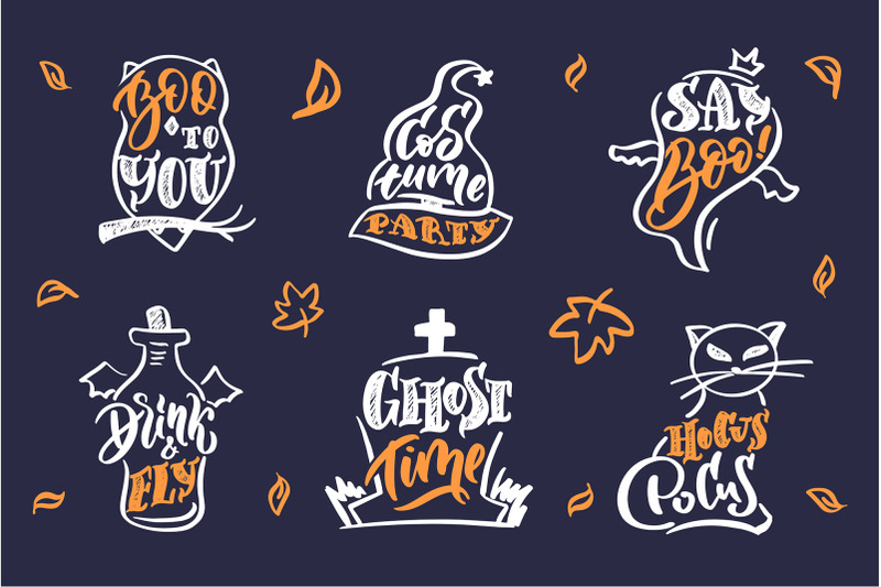 halloween-lettering-set