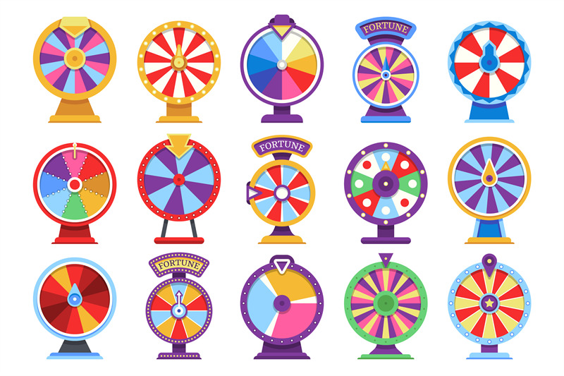 roulette-fortune-spinning-wheels-flat-icons-casino-money-games-bankr