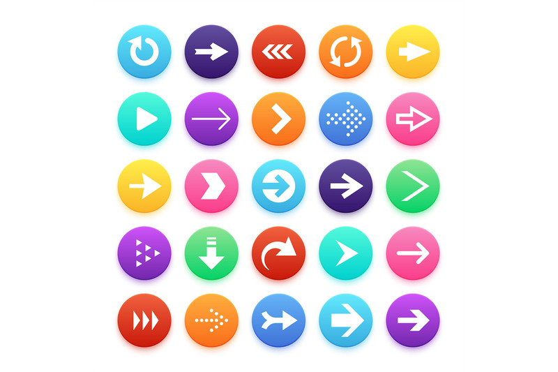 arrow-color-web-button-icons-arrowhead-and-repeat-direction-vector-w