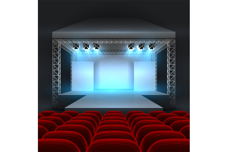 empty-theatre-stage-with-spotlight-lighting-concert-hall-with-podium