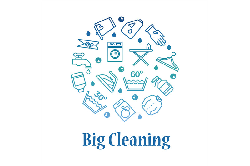 cleaning-icons-round-concept-housework-washing-line-icons