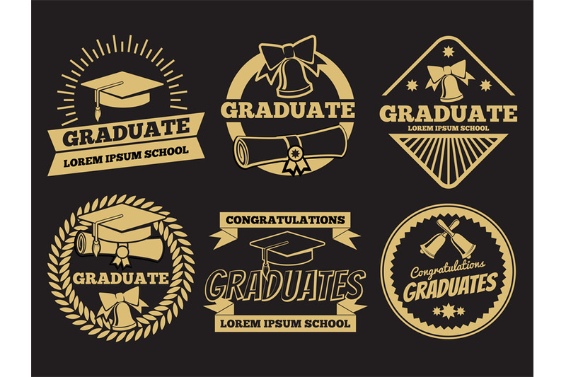 vintage-student-graduate-vector-badges-graduation-label-set