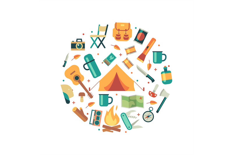 tourists-equipment-travel-and-hiking-icons-concept