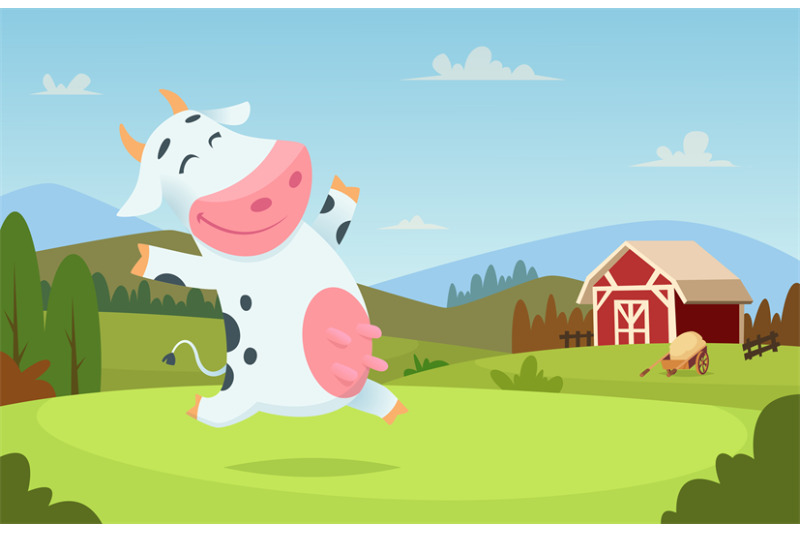 cow-at-farm-field-ranch-milk-animals-eating-and-playing-on-the-grass