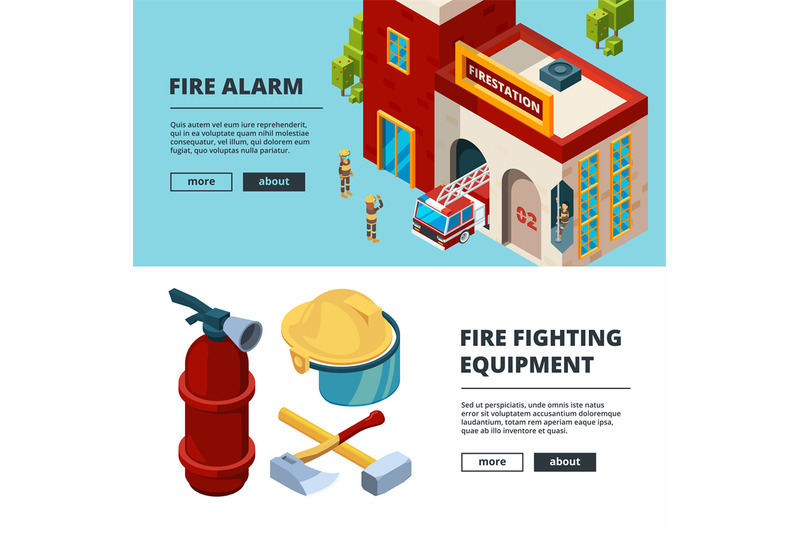 firefighters-banners-proffesional-items-fire-station-wildfire-flame-u