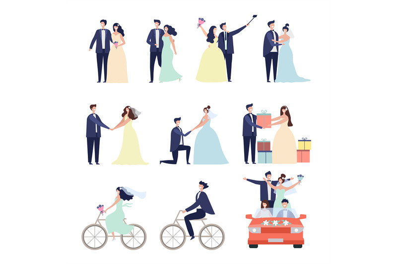 wedding-ceremonial-bundle-marriage-love-couples-happy-characters-brid