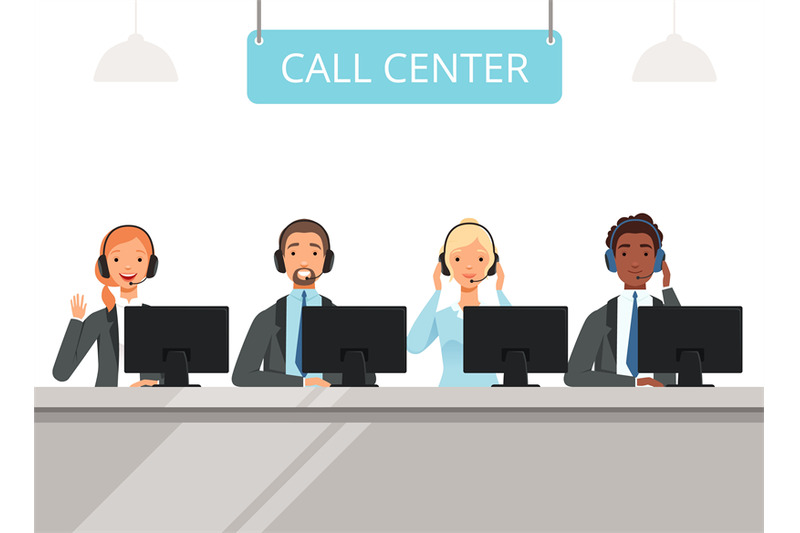 call-center-characters-business-customer-service-agents-operator-in-h