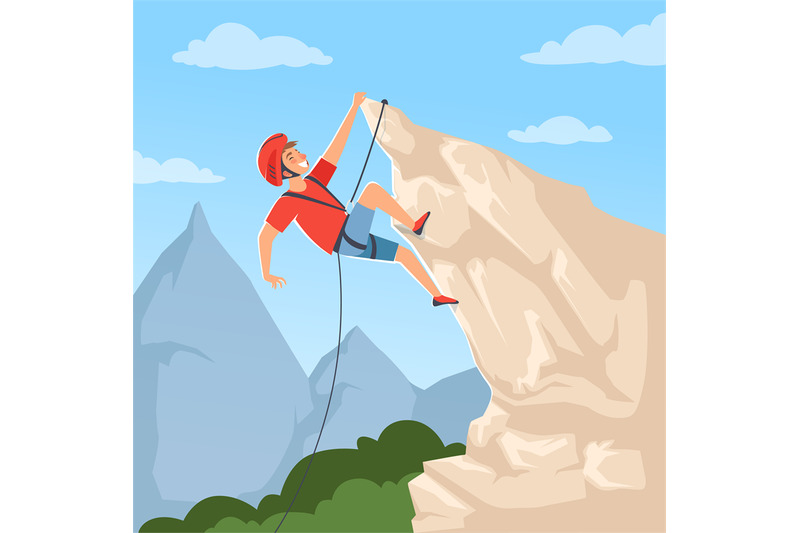 mountain-climber-on-hills-poster-with-male-mountaineering-explore-sno