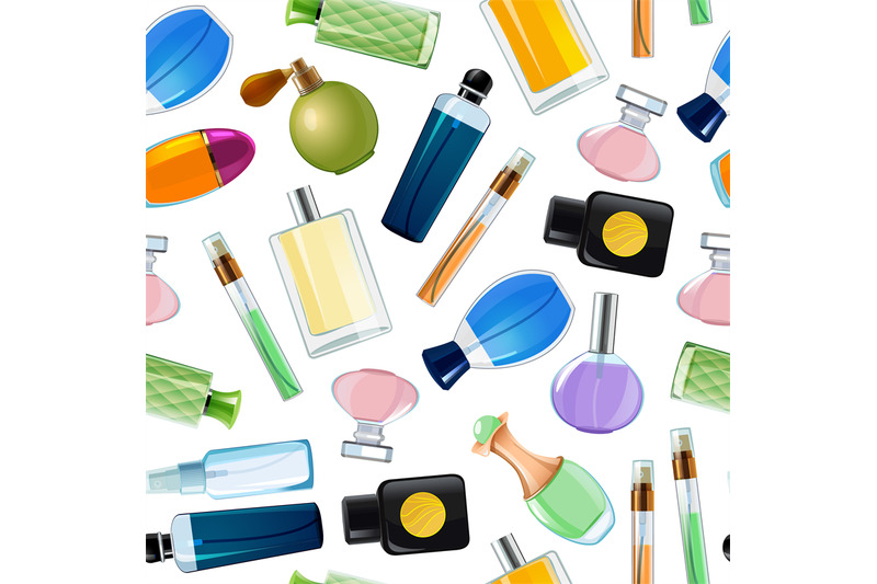 vector-perfume-bottles-pattern-or-background-illustration