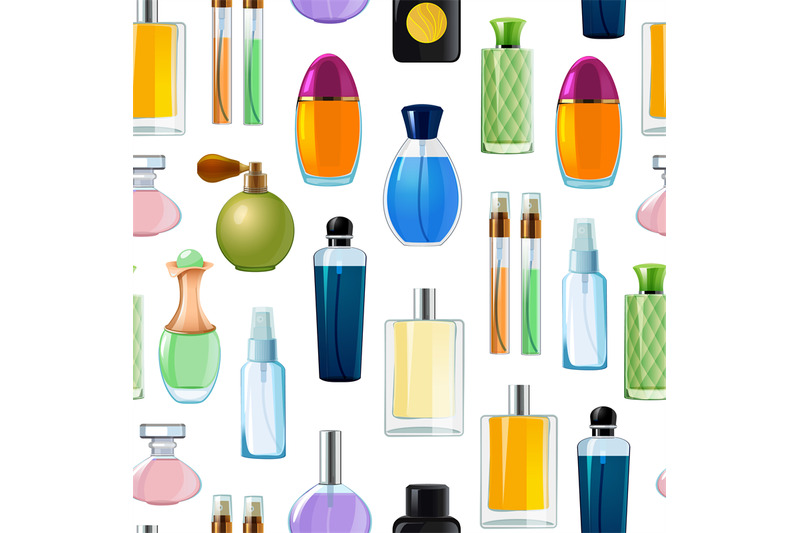 vector-perfume-bottles-pattern-or-background-illustration