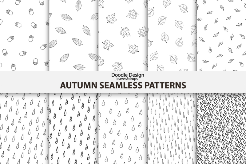 autumn-seamless-patterns-handdrawn