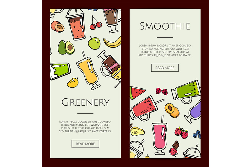 vector-doodle-smoothie-web-banner-templates-illustration
