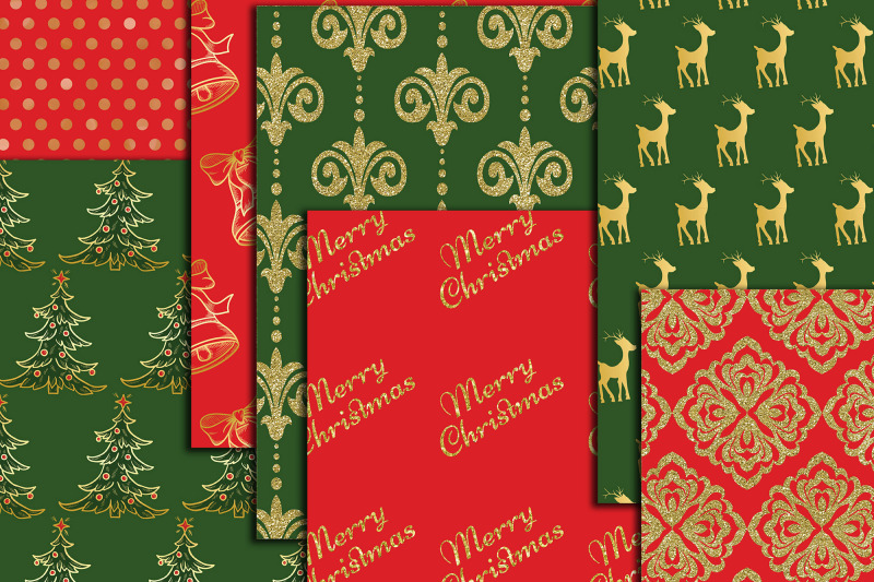 christmas-digital-papers-christmas-patterned-papers-a4