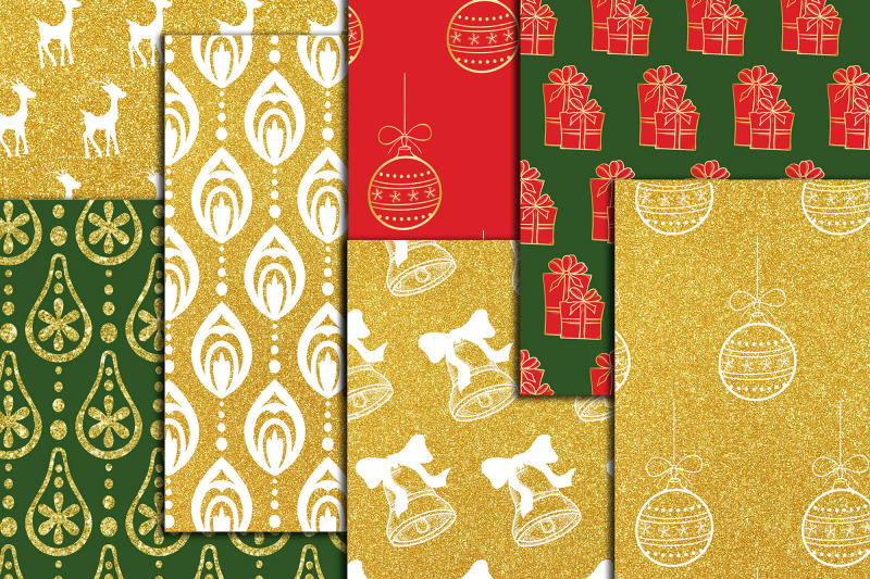 christmas-digital-papers-christmas-patterned-papers-a4