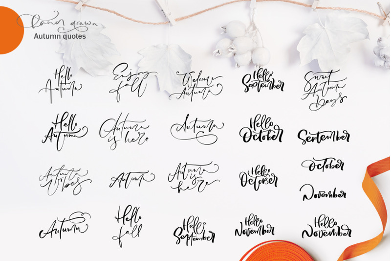 autumn-vector-calligraphy-amp-floral-elements