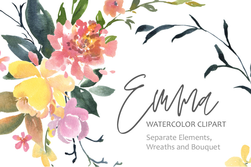 watercolor-flowers-bouquet-wreaths-png