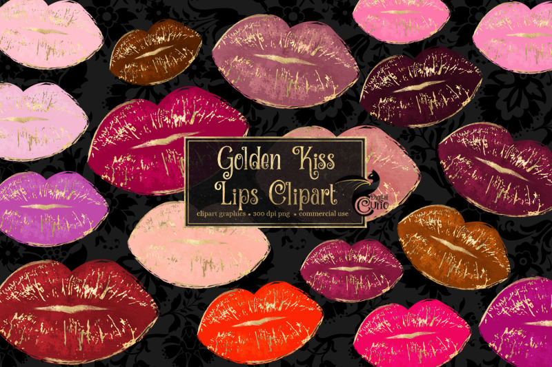 golden-kiss-lips-clipart