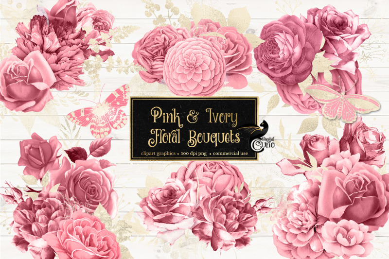 pink-and-ivory-floral-bouquets-clipart