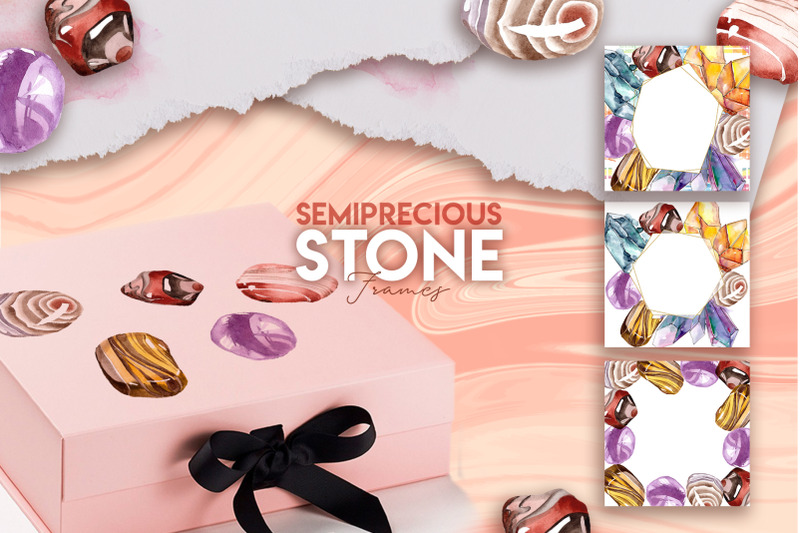 semiprecious-stones-watercolor-clipart-gemstone-hand-painted-weddin