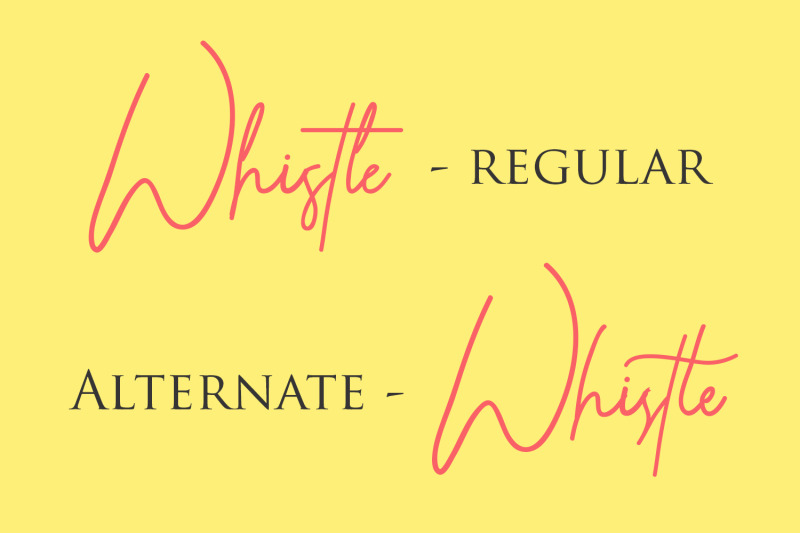 whistle-signature-font