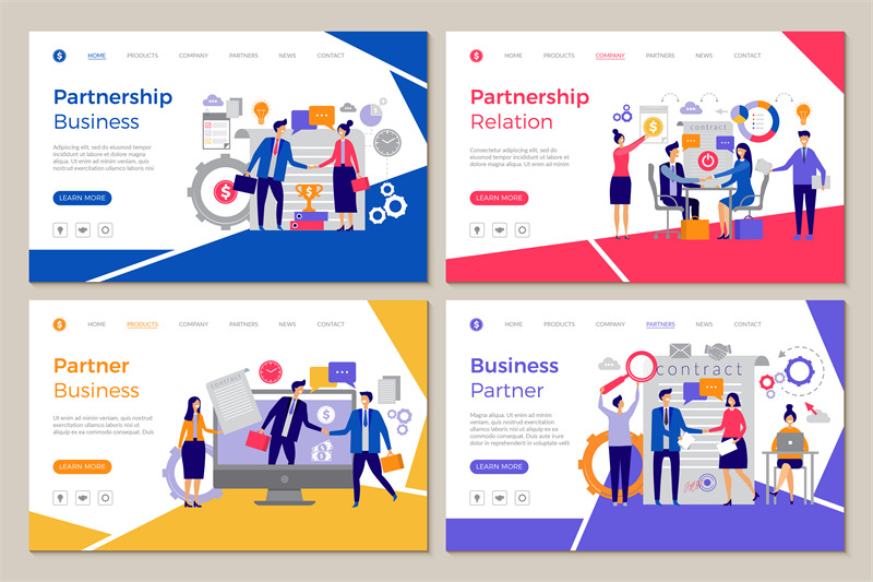 business-partners-landing-web-pages-template-brainstorming-people-wor