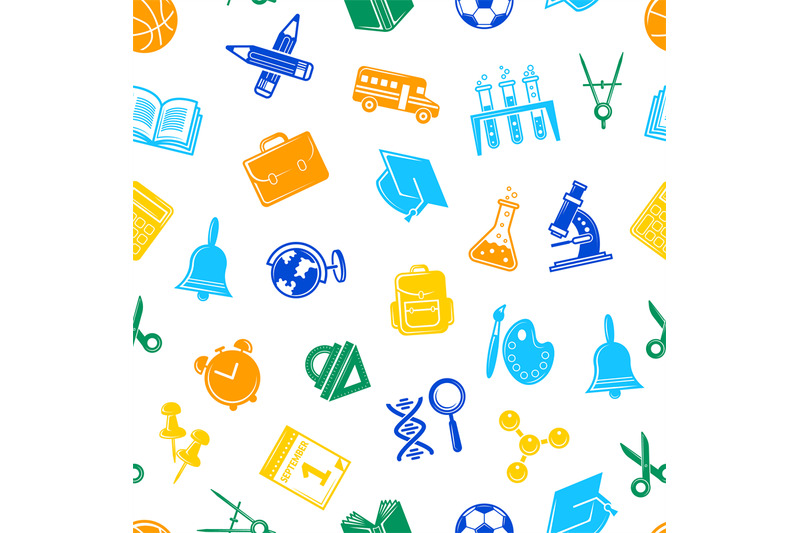 vector-back-to-school-stationery-pattern-or-background-illustration