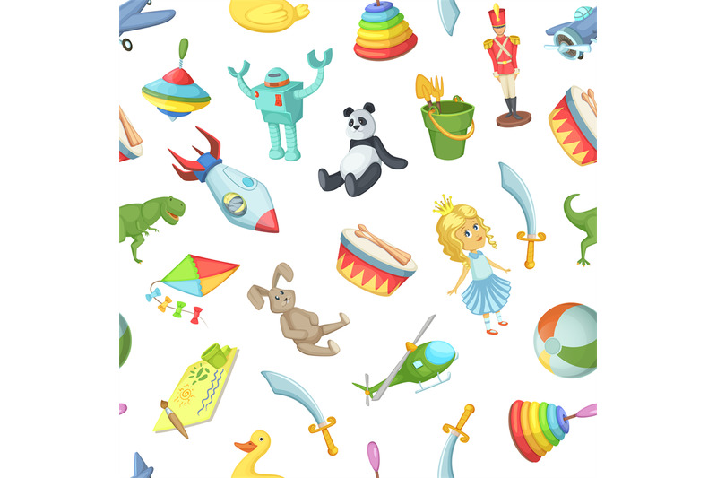 vector-cartoon-children-toys-pattern-or-background-illustration