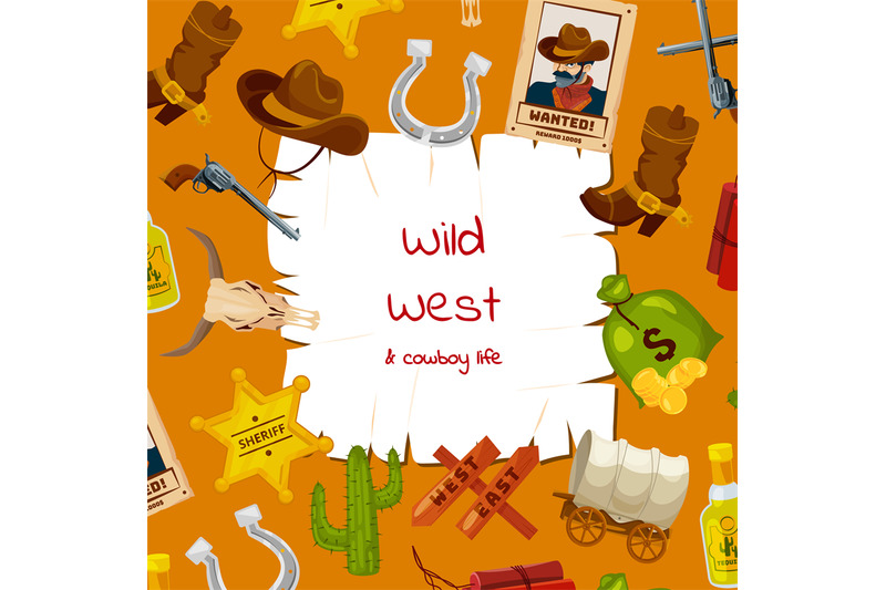 vector-cartoon-wild-west-elements-background-with-place-for-text-illus