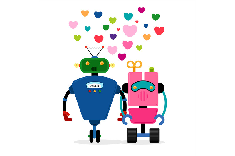 robot-love-story-vector-illustration