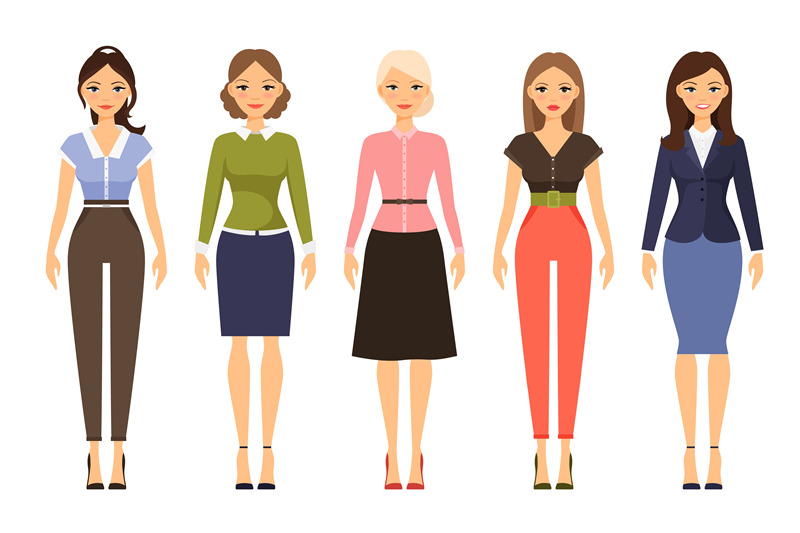 woman-dresscode-vector-illustration