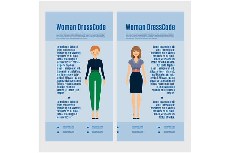 Woman Dress Code brochure design By SmartStartStocker | TheHungryJPEG