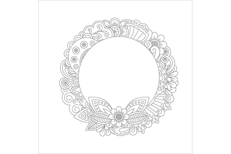 floral-wreath-coloring-page-design