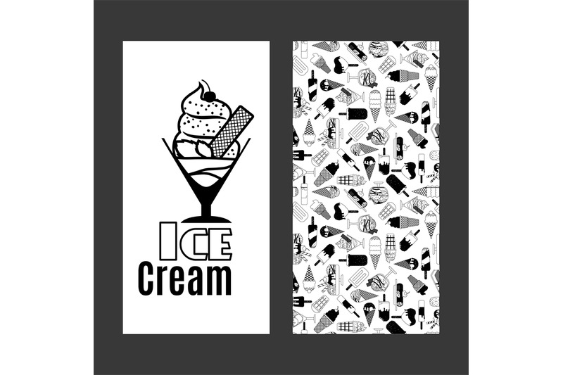 black-and-white-ice-cream-flyer