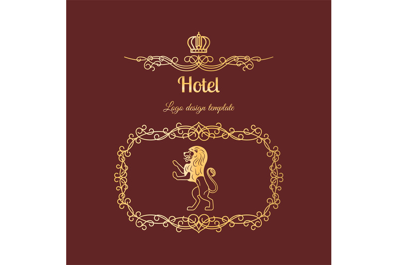 hotel-logo-with-frame-and-lion