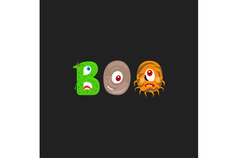 monsters-letter-and-word-boo-design