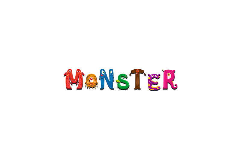 monsters-letter-and-word-monster-print-design