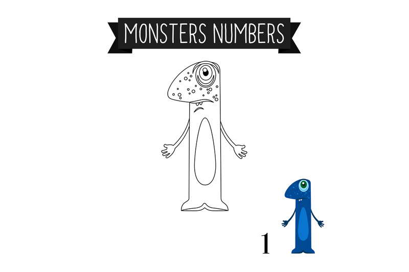 coloring-page-monsters-number-1